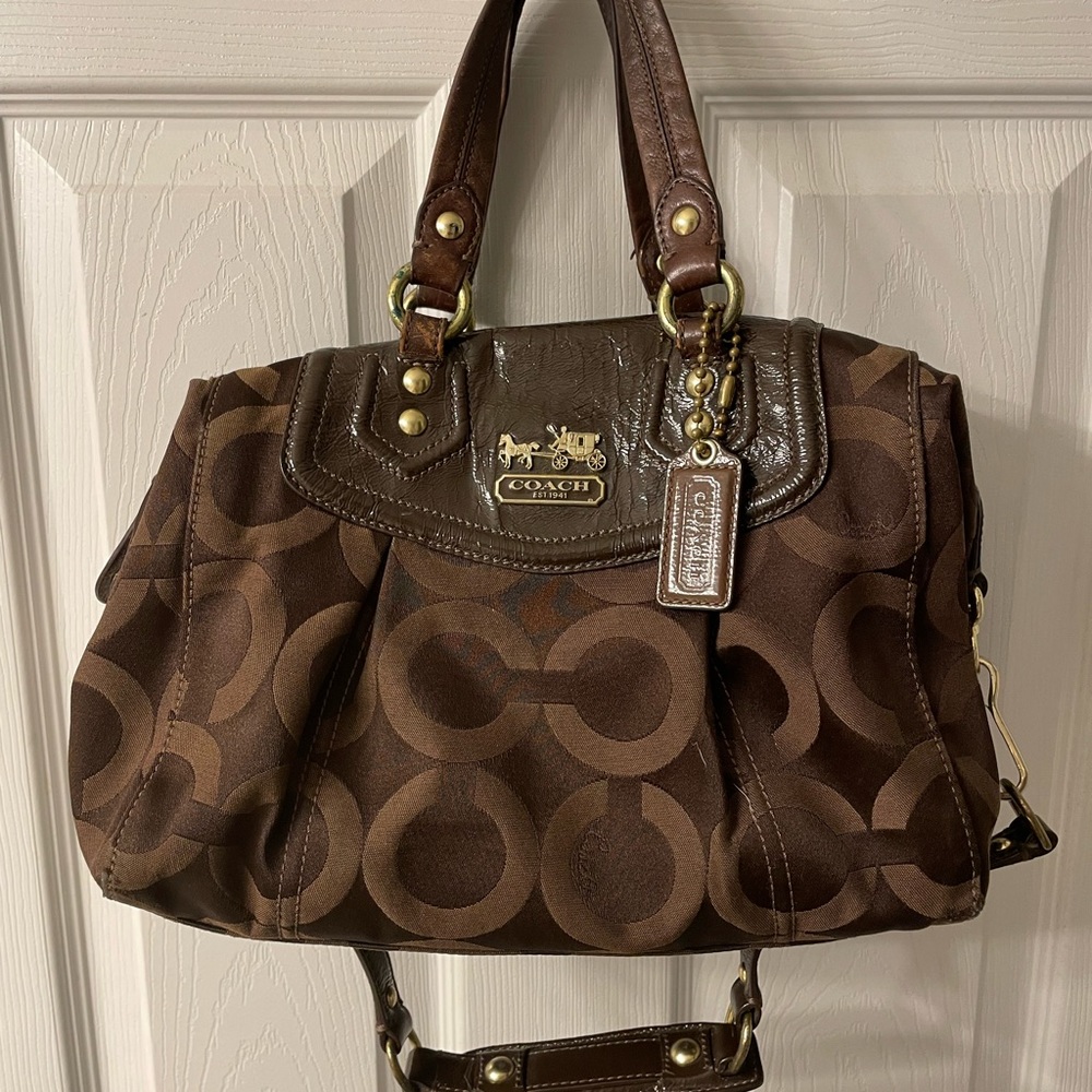 Coach Madison Audrey Sachel Purse Brown